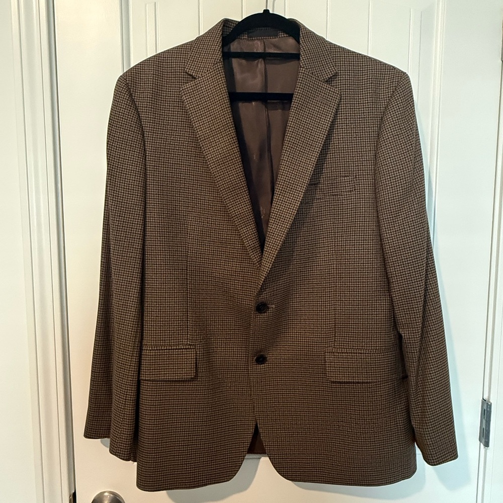 Ralph Lauren Brown Houndstooth Blazer